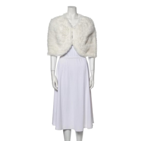 ADRIENNE LANDAU Rabbit Fur Bolero w/ Tags - Picture 3 of 5